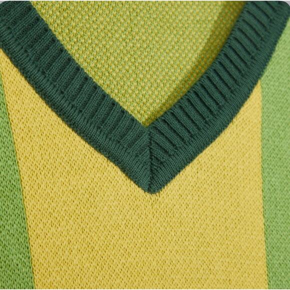 FLAN LABS NYC RARE Avocado Atomic Green Colorblock VEST MENS LARGE NEW FAST SHIP - Picture 3 of 8